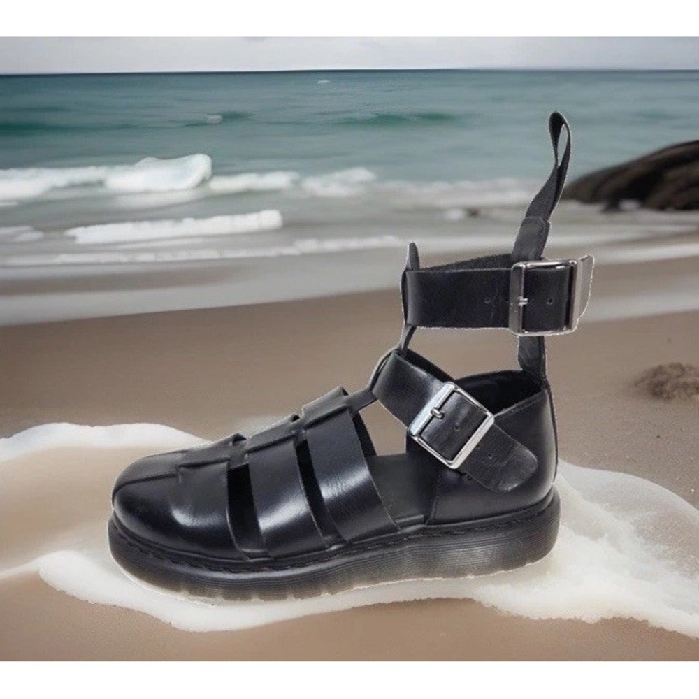 Dr Doc Martens Clarissa Leather Platform Sandals Woman 6 Gladiator Grunge